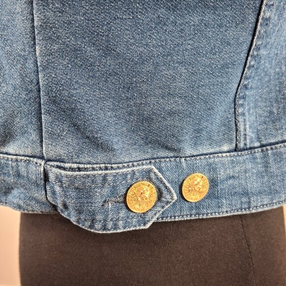 Bianca Nygard Petites Sz S Cropped Jean Jacket Relaxed Fit - Picture 11 of 16